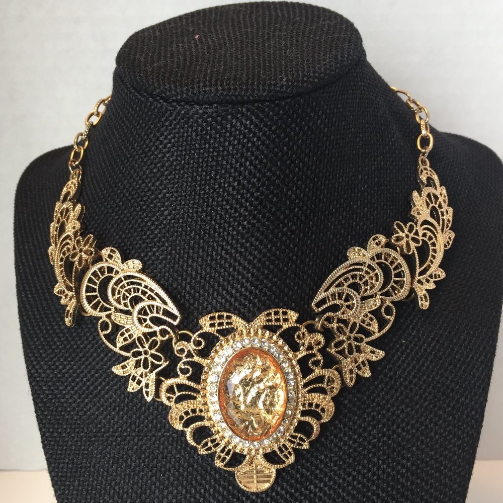 Goldtone Metal Necklace